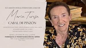 Eucaristía por el eterno descanso de María Teresa Cabal de Pinzón