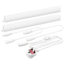 Under cabinet led lighting reviews. Connectible T5 5w Kitchen Under Cabinet Led Lamps Under Cupboard Lights Bar Hardwired Neutral White 4000k Lamp Length 313mm With British Power Plug Pack Of 2 Lamps By Enuotek
