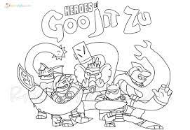 Hang around with this mischievous monkey blast off into outer space to explore new frontiers. Goo Jit Zu Coloring Pages New Pictures Free Printable