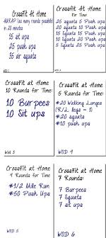 Crossfit At Home Workouts Crossfit Wod