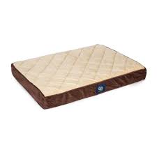 The right size will allow your dog to lie sideways and stretch their legs out fully without their legs. Serta Orthopedic Quilted Pillowtop Dog Bed Large Brown Walmart Com Walmart Com