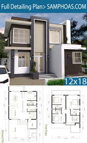 4 Bedrooms Home Design Plan 9x9m Samphoas Plan Architecture Model House House Arch Design Model House Plan