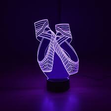 Luminaria 3d De Led Sapatilha De Ballet Bailarina Danca Luminaria 3d Sapatilha De Ballet Luminarias Led