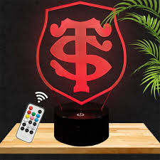 Logo de l'équipe de rugby du stade toulousain. Stade Toulousain Logo 3d Led Lamp With A Base Of Your Choice Pictyourlamp