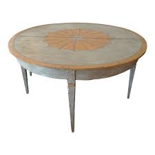 Shop wayfair for all the best round kitchen & dining room sets. French 19th Century Painted Country Round Folding Dining Table And Demi Lune Chairish