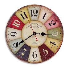 Vintage Holz Wanduhr Im Retro Look Bunt O40 Cm Wall Art De Eine hübsche gestaltungsidee für das wohnliche zuhause ist die wanddeko »holz ornamentik« von schneider.