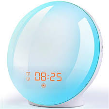 Radio, usb ports, bluetooth and internet connectivity, multiple alarms, alarm sound. Wake Up Light Sunrise Alarm Clock 7 Colors Bedside Night Light With Sunrise Sunset Simulation Dual Alarms Snooze Function Fm Radio Clock 7 Natural Sounds Ideal Gift For Kids Adults Buy Online In