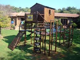 Wooden Jungle Gym Quality Affordable Wooden Jungle Gyms Building Trades West Rand Backyard For Kids Backyard Fort Backyard