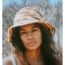 Made By Minga Woven Bucket Hat Crocheted Multi Color