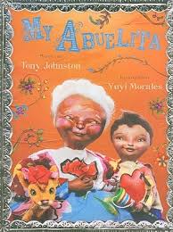 The coloring sheet features a black and white image of a rose bouquet with get well soon written on it. My Abuelita By Tony Johnston