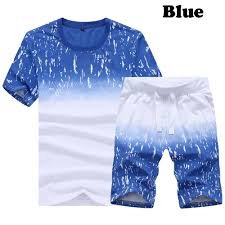 Jamickiki Plus Size Sports Sets Fashion Mens Short Sleeve Summer Suit Tee Tops Pants For Men T Shirts T Shirt Vova