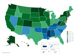 map u s states by human development index infographic