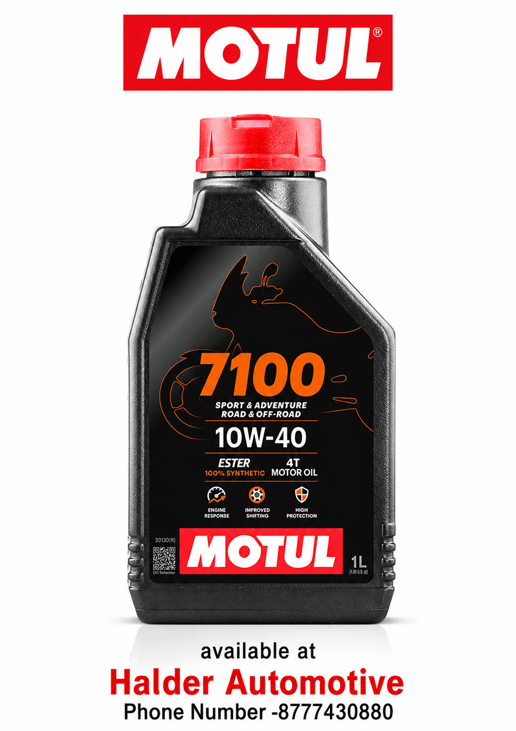 MOTUL 7100 - 10W40 FULLY SYNTHETIC ENGINE OIL product image