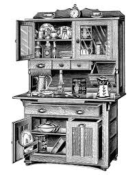 old fashioned cupboard clip art library