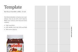 Personalised nutella labels finally personalised nutella jars are available in australia until october 25 people first need to buy their own 750 gram or one kilogram jar of nutella the custom label is printed in the trademark nutella red and black and is posted out to those. Nutella 25g Bottle Label Template Creative Canva Templates Creative Market