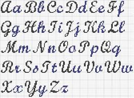 These alphabet patterns are provided for free private use. Cross Stitch Cursive Alphabet Novocom Top