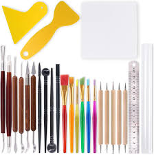 Made with an extra hard plastic handle for longer service life than the more commonly found wooden variety. Amazon Com Rustark 26 Pcs Polymer Modeling Clay Sculpting Tools Set Dotting Pen Modeling Pottery Tools Clay Carving Tool Kit Also For Sculpture Pottery Nail Art Cake Decoration