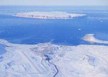 Pituffik Space Base, Greenland, AI generated