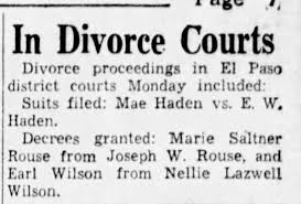 Marie Rouse and Joseph Rouse divorce