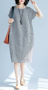 Women Loose Fit Plus Over Size Pocket Dress Checkered Tunic Casual Fashion Chic Casual Checkered Chic Dress Fash Tarz Moda Kadin Giyim Moda Stilleri