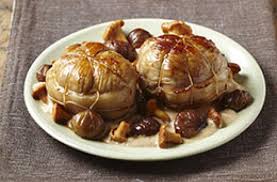 recette de paupiettes de veau a la creme de girolles et aux chataignes