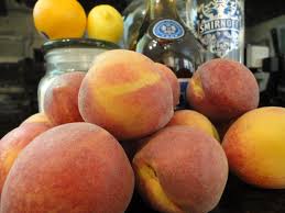 homemade peach liqueur capturing the