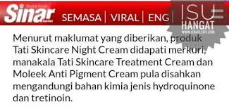 Kami dah ada beribu2 testimoni pengguna. Tati Skincare Memenuhi Kehendak Kkm Masih Selamat Tati Skincare Hq Lekat Lekit Story