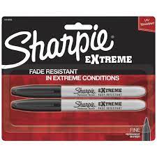 Sharpie Extreme Fine Permanent Marker Black 2 Pack Officeworks