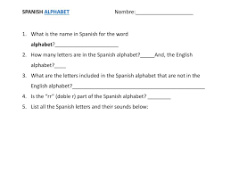 Prior to 2010, the spanish alphabet had 29 letters. Ppt Spanish Alphabet Nombre Powerpoint Presentation Id 2082152