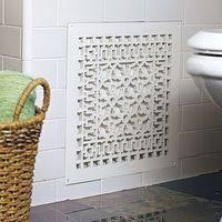 This Is Smart For A Bathroom Remodel Use A Salvaged Antique Register To Create Hide A Plumbing Access Panel Des Attic Bathroom Attic Remodel Attic Renovation