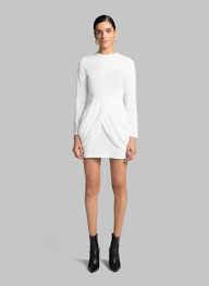 A L C Tolan Dress In White Dresses Feminine Dress Fashion