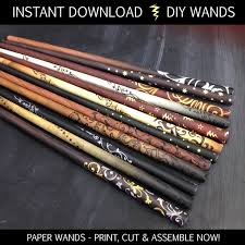 Wizard Wands 12 Paper Designs Instant Download No Etsy Diy Wand Wizard Wand Wands