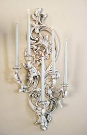 Shop pillar holders, taper candelabras, tiny tea lights and more. Candleholder Wall Sconce Five Candle Sconce Vintage Syroco 35 Inch Tall Hand Painted By Olliesfinethings Candle Sconces Candle Holders Sconces