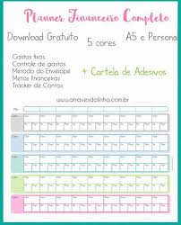 Planner Financeiro Gratuito Personal E A5 Planner Financeiro Planner Planejador Mensal Para Impressao