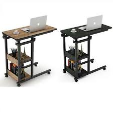 Multifunctional Snack Table Couch Side Table On Wheels With Shelves Coffee Table Ebay In 2020 Bed Table On Wheels Coffee Table With Wheels Bed Table
