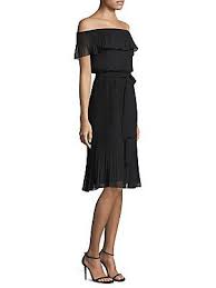 Michael Michael Kors Off Shoulder Ruffle Pleat Dress Dresses Pleated Dress Michael Kors Dresses