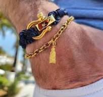 OCEAN MINI Designer Bracelet / Necklace - Gold / Bracelet 15-16 cm (S for  Women)