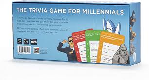 This game is intended to cause laughter. Amazon Com Trivillennial The Trivia Game For Millennials A Party Game Toys Games