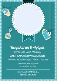 Download desain kartu ucapan kelahiran bayi cdr : Undangan Aqiqah Kekinian Versi 2020 Bisa Diedit Ms Word Gratis