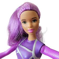 2015 Barbie Star Light Adventure African American Superhero Purple Outfit  Doll