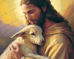 Jesus Christ and Lamb, Printable Wall Art, Jesus the Good Shepherd, Digital  Download, Back in His Arms