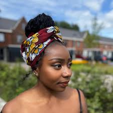 Cinta para la cabeza con flor rojo africano