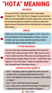 Hota Meaning What Does Hota Stand For Useful Conversations 7 E S L Meant To Be Idioms And Proverbs Learn English