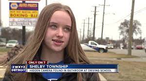 Teen finds cell phone recording her in driver's training bathroom - YouTube