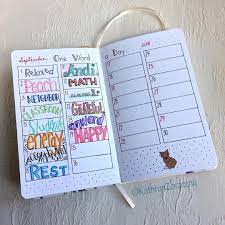 My Bullet Journal And I Love The One Word A Day Boxes My Days Were Very Full This Past Week So I Didn T Do A Lot Bullet Journal Journal Bullet Journal