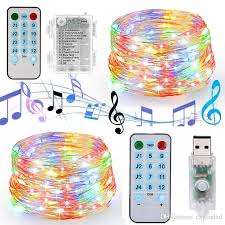 Cihely 【2020 new】 christmas lights indoor outdoor music sync & 8 modes of remote control christmas tree string round lights waterproof party garden bedroom wall decorations 20 led 10ft, warm white. Usb Battery Music String Lights 33ft 100leds Sound Activated Outdoor Led Christmas Lights With 17 Keys Remote From Cxwonled 4 58 Dhgate Com