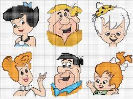 Various Flintstones Designs Http Delicadocantinho Blogspot Com Br 2013 01 Graficos Ponto Cruz Os Flints Kanaviceler Nakis Dugumleri Capraz Dikis Modelleri