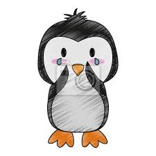 Ensemble d'actions de lion de dessin animé. Pingouin Pleurer Mignon Animal Dessin Anime Icone Image Peintures Murales Tableaux Diversifiee Pingouin Pleurer Myloview Fr
