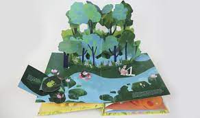 Four Seasons Pop Up Book Moon Qi Diy Pop Up Book Pop Up Art Pop Up Book