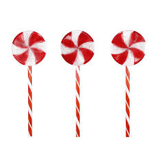 Alpine Corporation 28 In Tall Candy Cane Pathway With Red And White Led Lights Set Of 3 Cor114t 3 The Home Depot Christmas Candy Cane Decorations Candy Cane Decorations Christmas Candy Cane